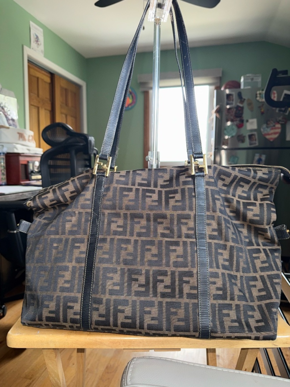 Vintage Fendi Zucca Canvas Tote